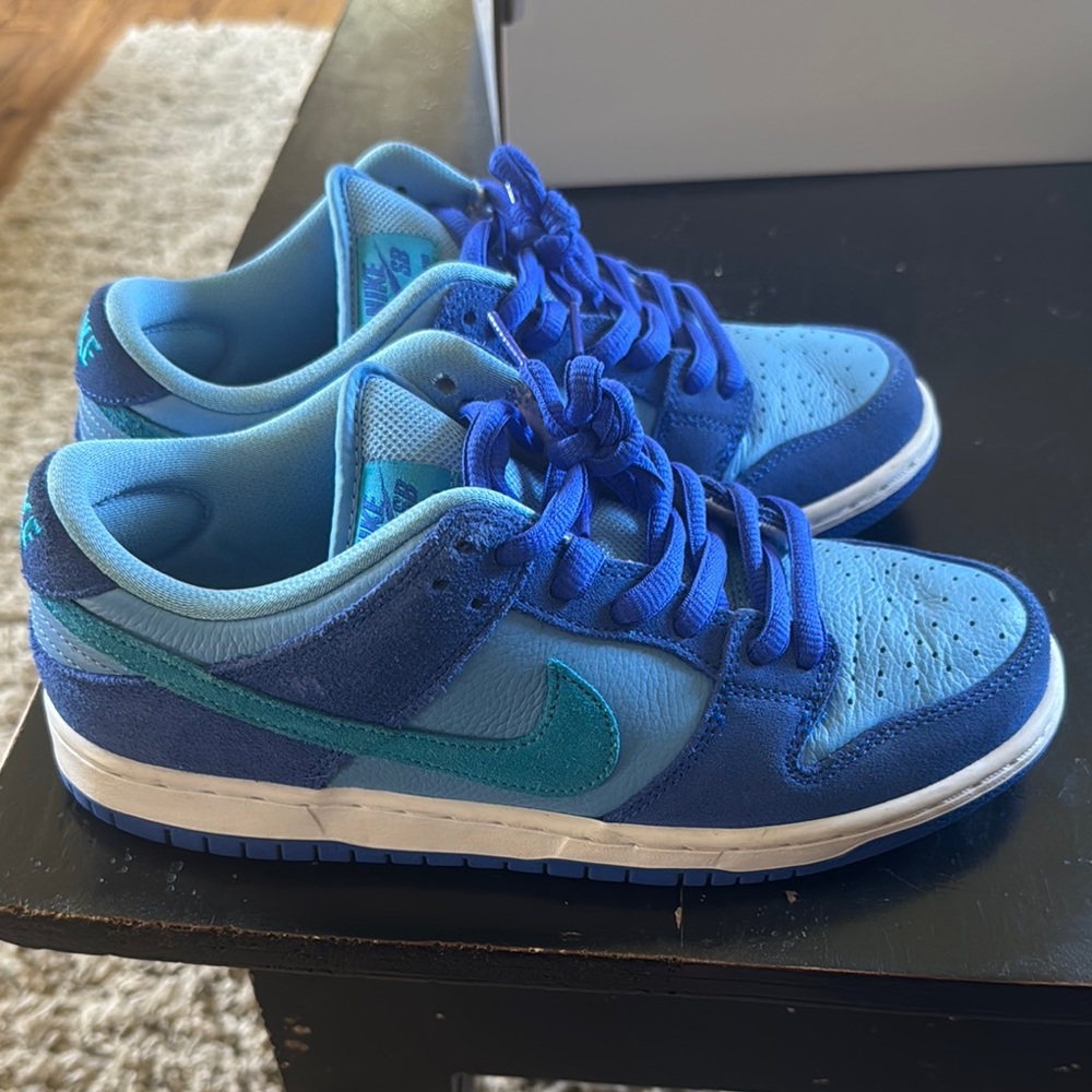 Nike Blue Athletic Shoes Low Top Design